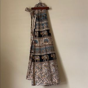 Boho Indian wrap skirt-multi colored